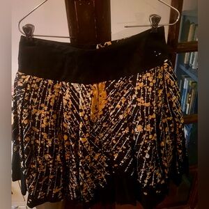 Black White and Yellow Early BUSAYO Skirt